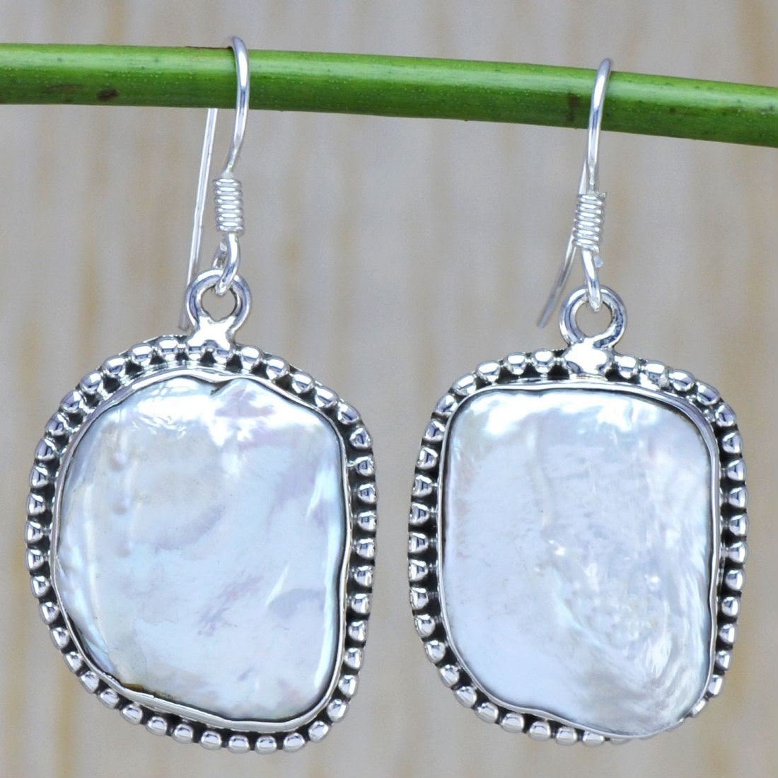 Aretes de plata 925 con perla natural